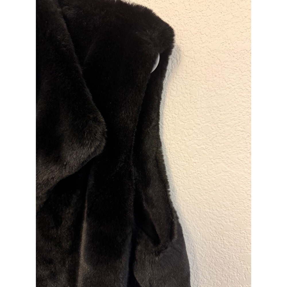 Kristen Blake Women's XL Black Faux Fur Coat Jacket Plush Lined - Picture 3 of 7